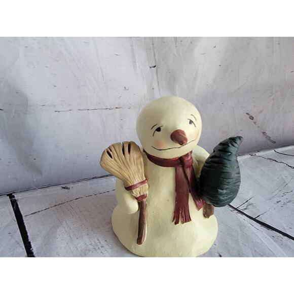 MITTENS & MUFFLERS Snowman SAD TOM Melting 1998 Bonnie Lynn No Chips Or Cracks - Picture 2 of 6